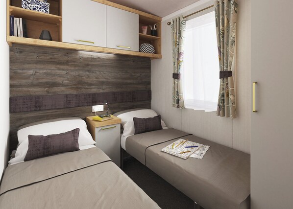 2 bedrooms - Caravan with one double and one twin. (Bamburgh)
