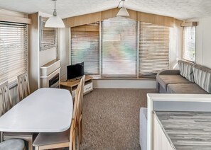 TV - Standard caravan with one double and two twin. (Burnham-on-Sea)