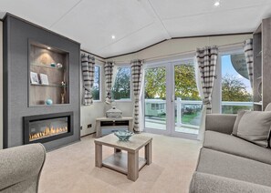 Living area - Luxurious modern caravan with one double with en suite W. (Narberth)