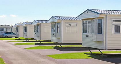 12ft-wide caravan with one double and one twin.