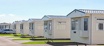 12ft-wide caravan with one double and one twin.