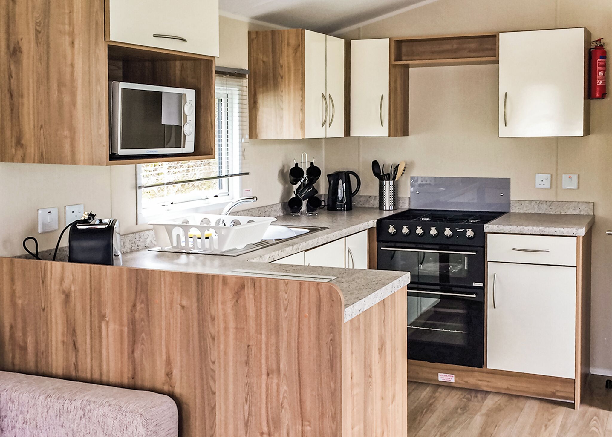 Fridge, oven, stovetop, toaster