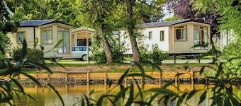 Mid range 12ft-wide caravan with one double and one twin.