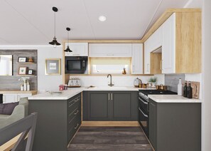 Oven - Caravan with one double and two twin. (Bamburgh)