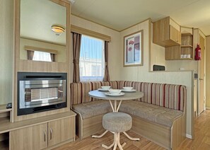 Interior - Comfortable caravan with one double and one twin. (Ingoldmells, Nr Skegness)