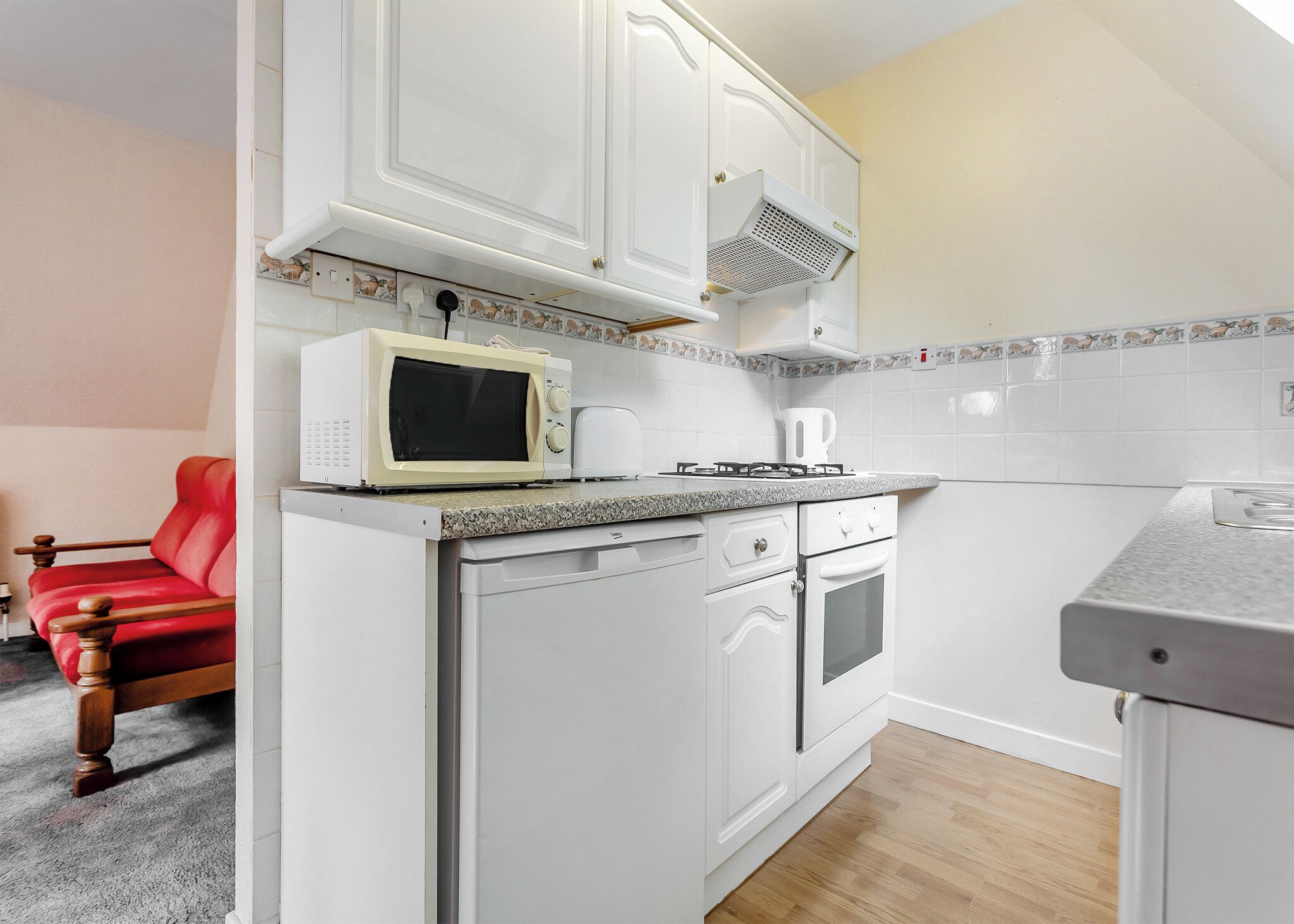 Fridge, oven, stovetop, toaster