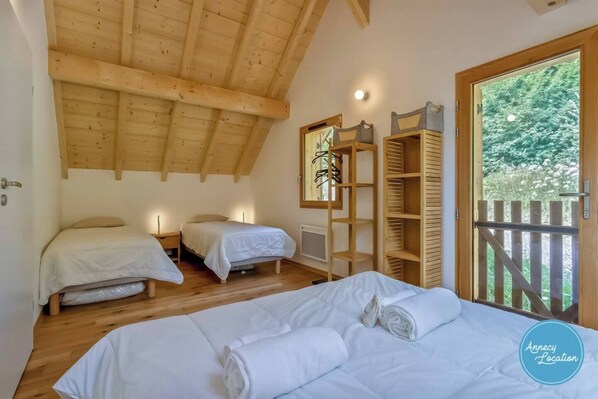 3 chambres, draps fournis