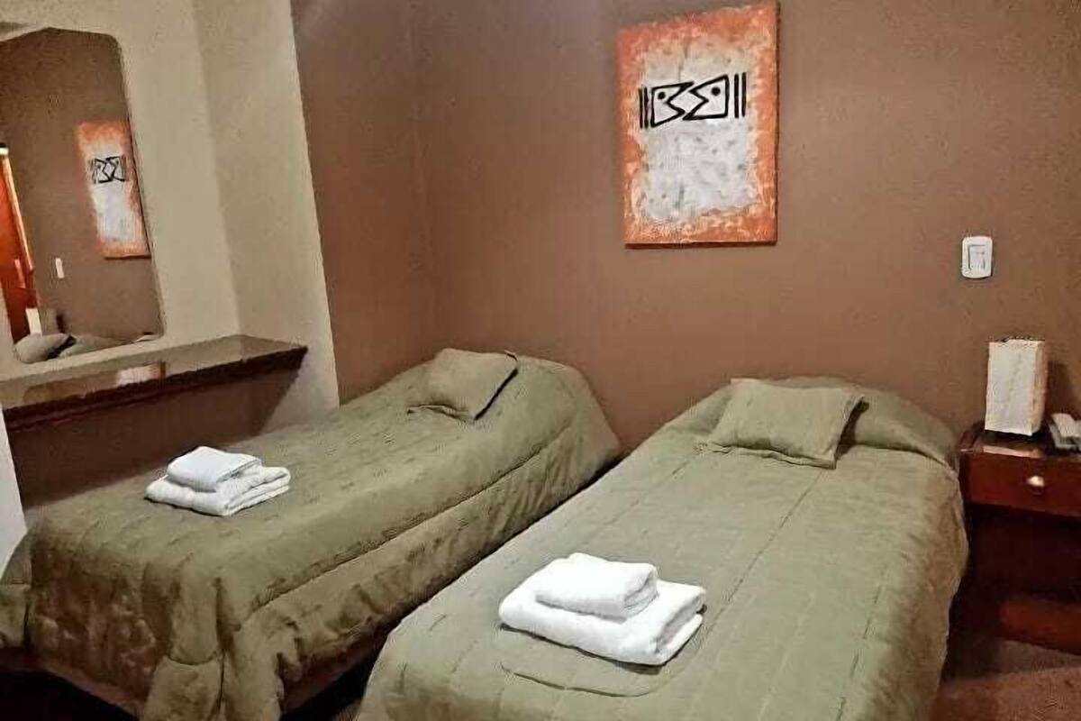 Standard Double Room, 2 Twin Beds | Down comforters, in-room safe, desk, WiFi (free)