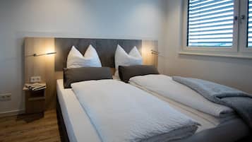 Premium bedding, individually decorated, desk, laptop workspace