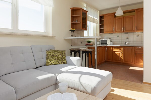 Apartment, 1 Bedroom, Balcony | Living room - Belgradzka Apartment Warsaw by Renters (Warsaw)