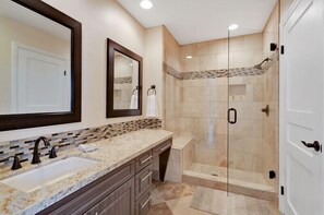 Douche, serviettes fournies