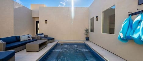 A heated pool