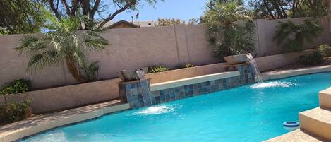 Outdoor pool, a heated pool