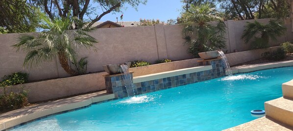 Outdoor pool, a heated pool