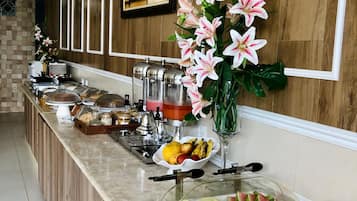 Free daily self-service breakfast
