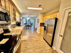 Fridge, microwave, oven, stovetop - Water-front home with Gulf access, come stay at “El Logrado” at the Gulf (Hudson)