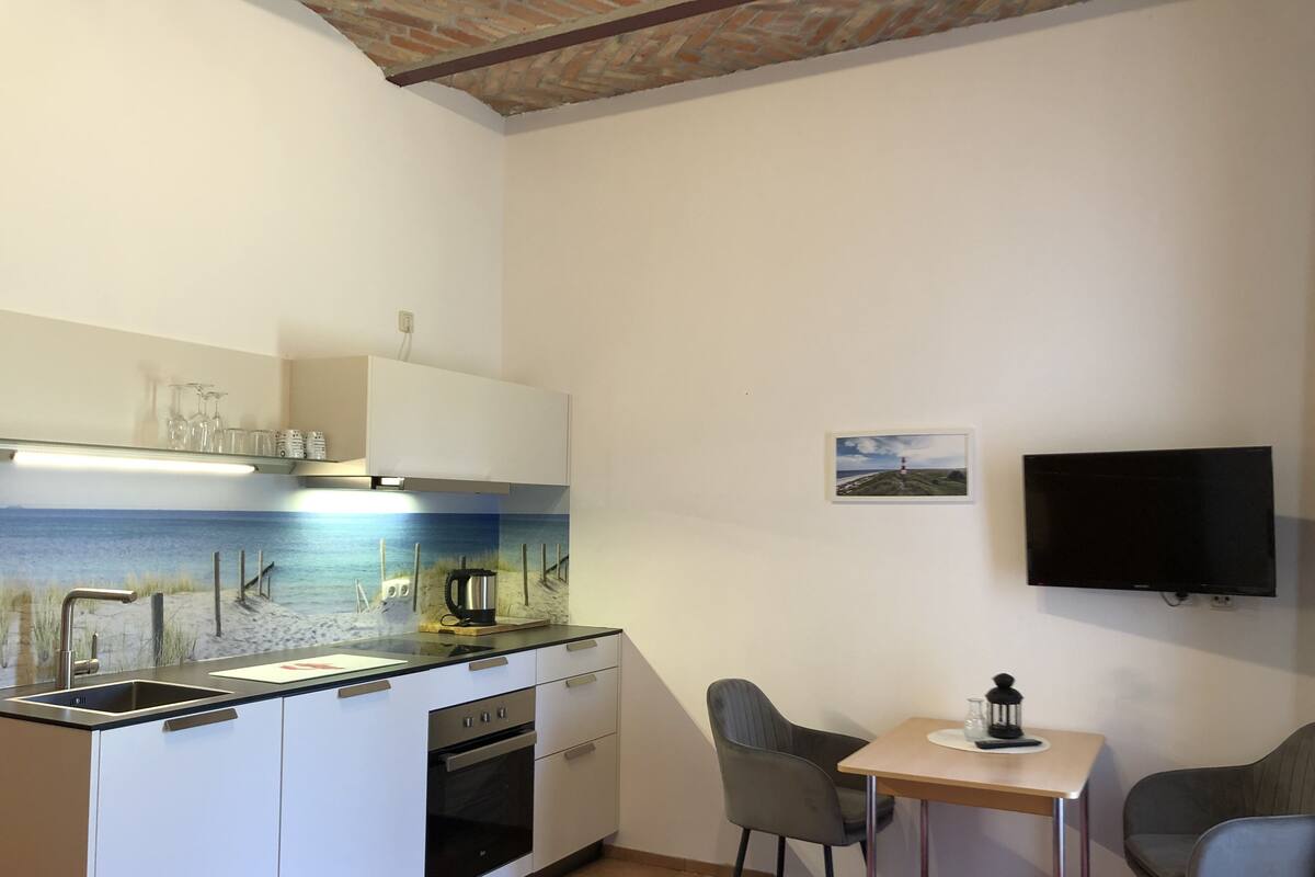 Apartment | Eigene Küche | Kühlschrank, Ofen, Herdplatte, Toaster