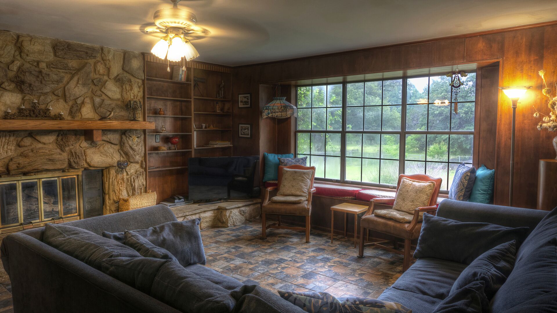 TV, fireplace, DVD player