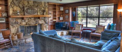 TV, fireplace, DVD player