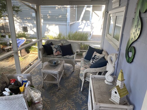 Dog-friendly Vintage Dewey Beach Cottage - just 110 steps from beach!