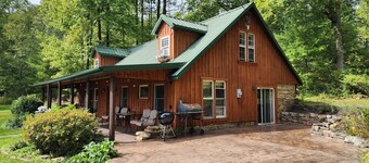 Charming re-imagined bank barn cabin.
