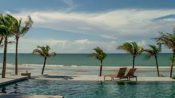 Outdoor pool, open 9:00 AM to 8:00 PM, sun loungers