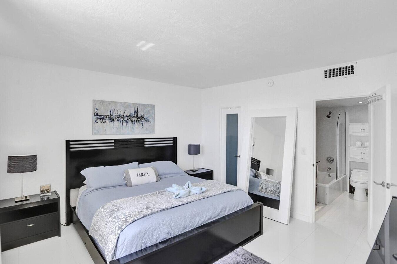 1 bedroom, iron/ironing board, travel crib, WiFi