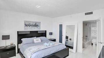 1 bedroom, iron/ironing board, travel crib, WiFi