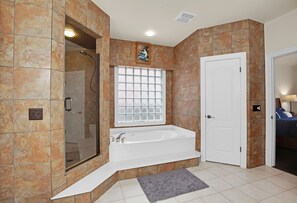 Bathtub, jetted tub, hair dryer, bidet