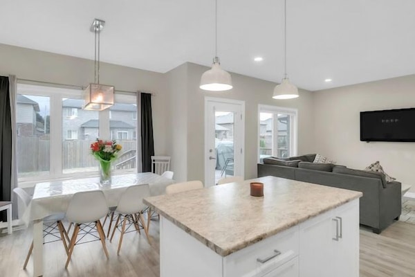 Smart TV, foosball, books, stereo