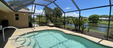 Outdoor pool, a heated pool