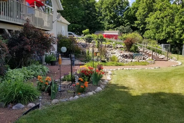 Back yard where you can relax and enjoy nature!