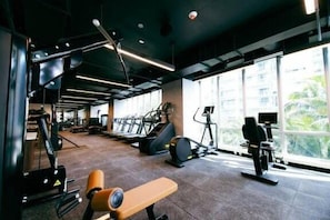 Stay fit and active in our well-equipped gym with treadmills, stationary bikes, and weight machines.