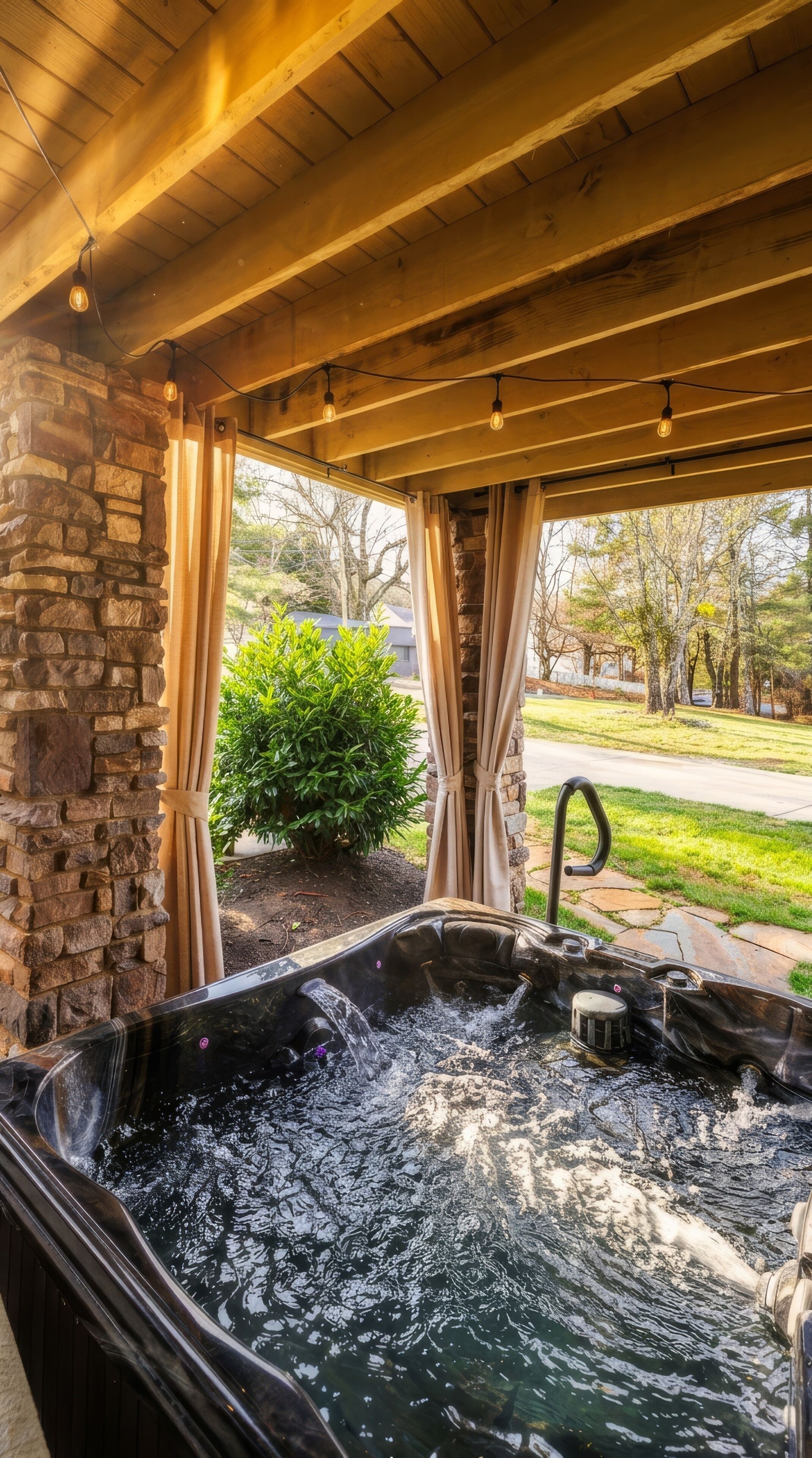 Outdoor spa tub