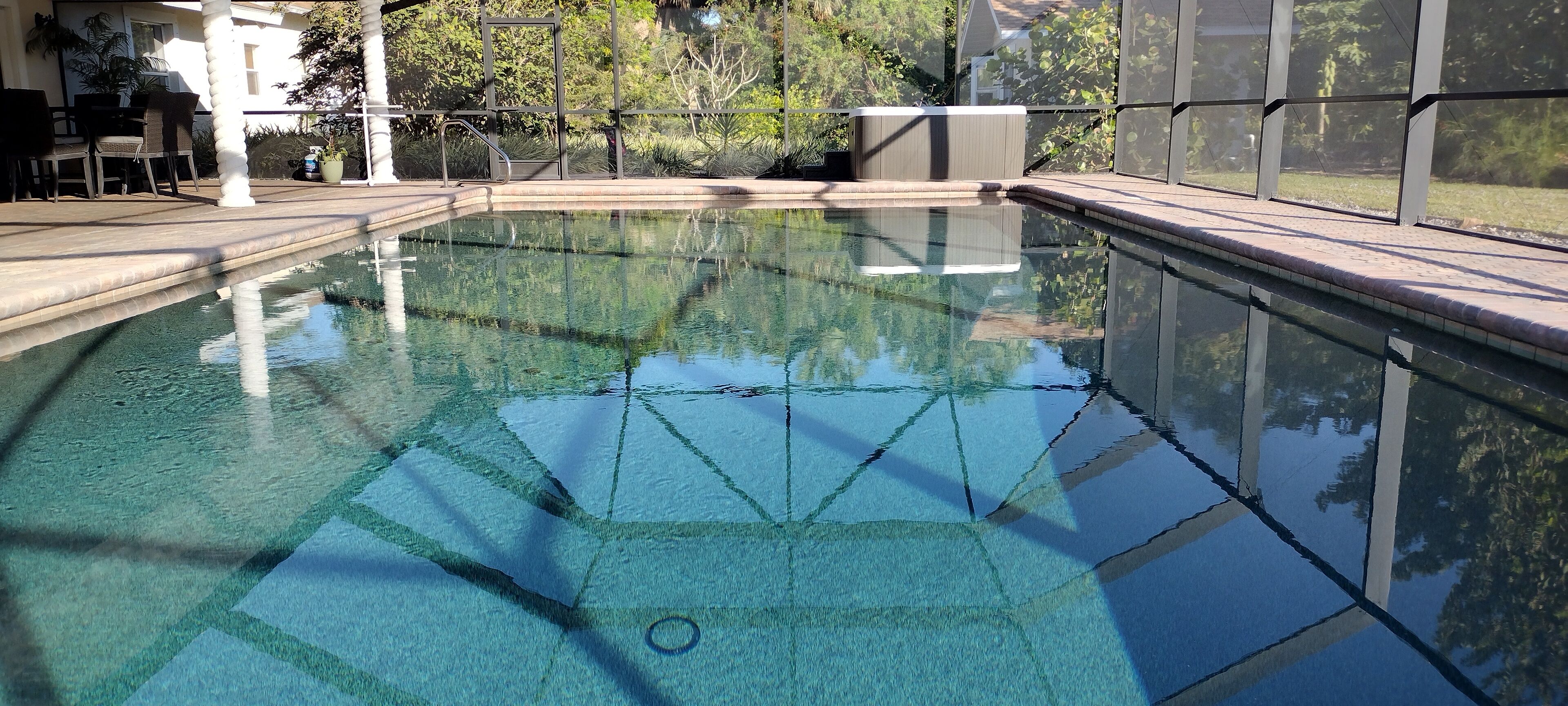 Piscine extérieure, piscine chauffée