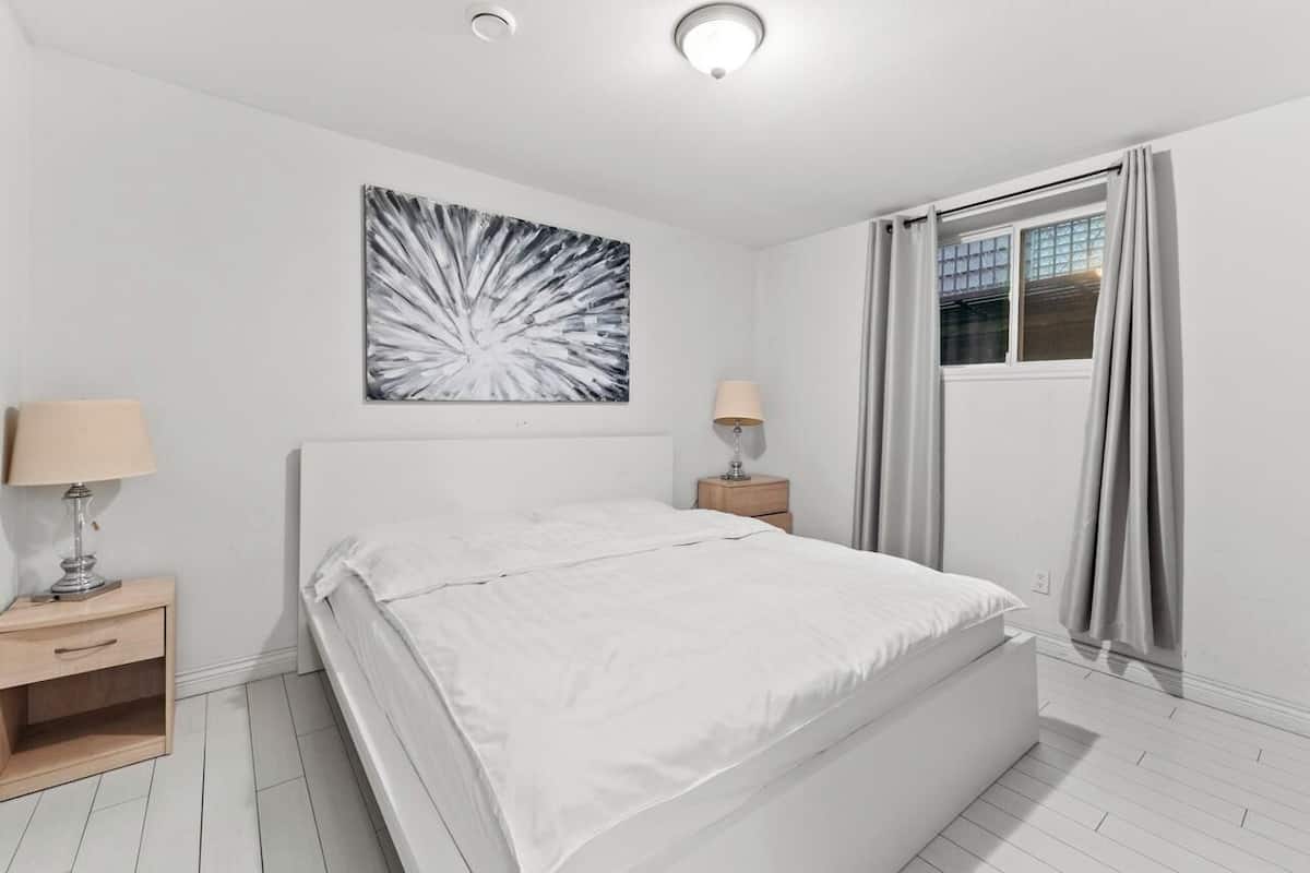 2 bedrooms, premium bedding, pillow-top beds, iron/ironing board