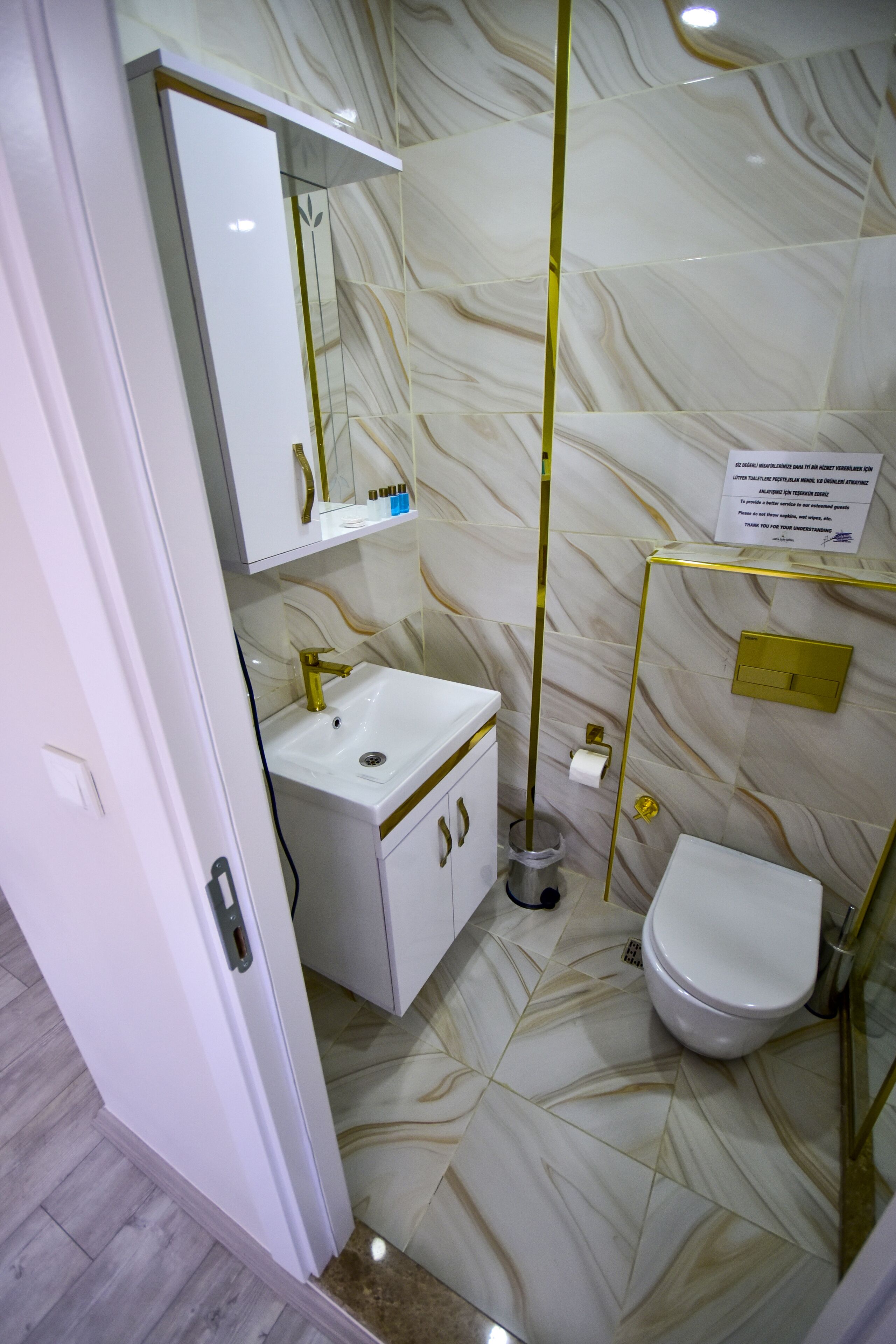 economy studio | bathroom | free toiletries, hair dryer, dressing gowns, slippers