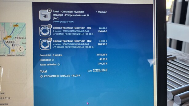 A computer screen displaying a hotel booking summary with a map and a bed rail. - Comfortable guest rooms. (Yviers)