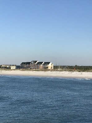 Beach nearby, sun loungers