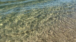 A clear view of a beach with shallow water and a calm sea. - Top Floor with Amazing views of the Gulf - steps from the State Park Trails (Gulf Shores)