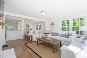 TV, fireplace - Coastal Comfort & Cape Cod Charm Await (Chatham)