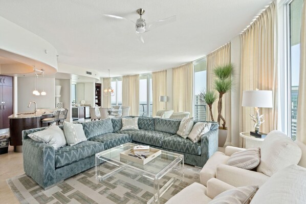 Condo, 3 Bedrooms | Living room - Bella Luna 1201 (Orange Beach)