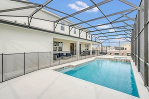Una piscina riscaldata