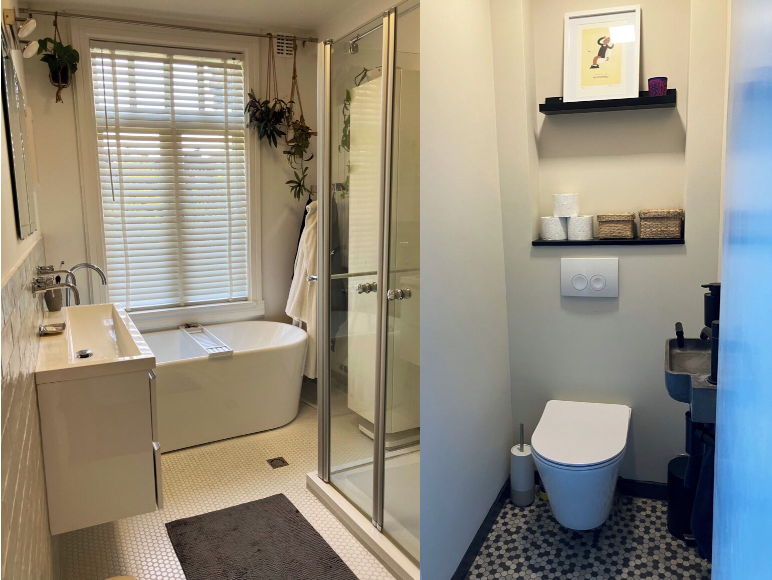 Bathtub, hair dryer, bidet, towels