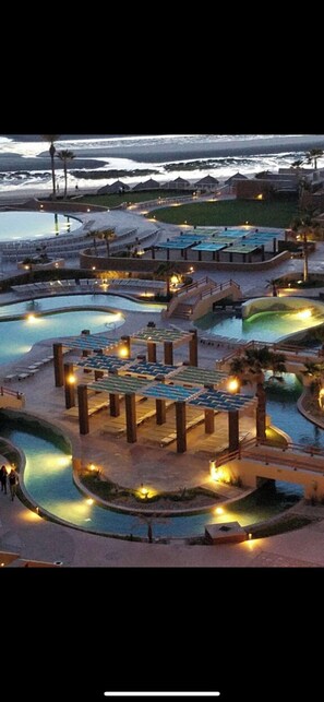 Outdoor pool, a heated pool