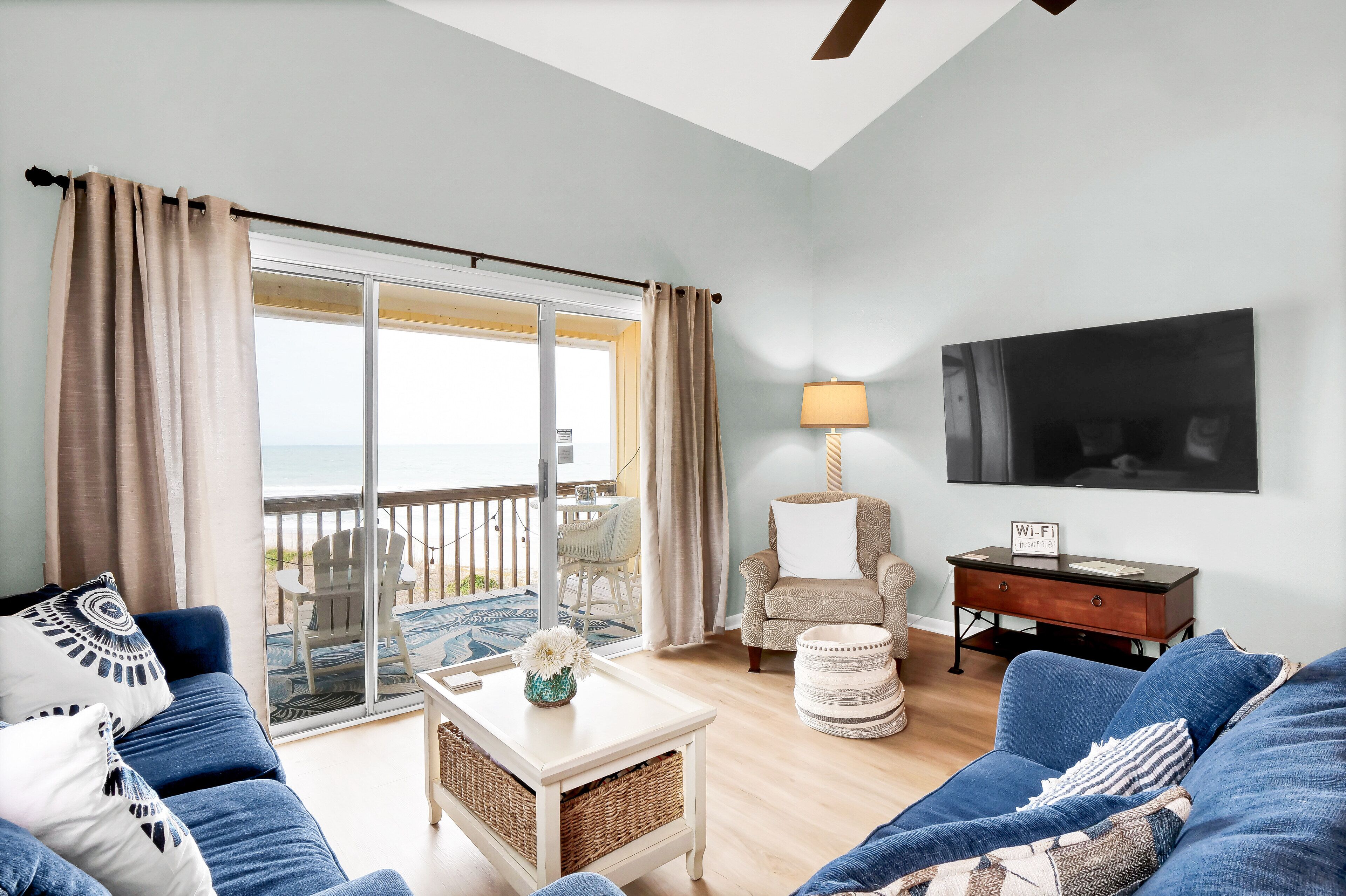 Smart TV, DVD player, books, video library