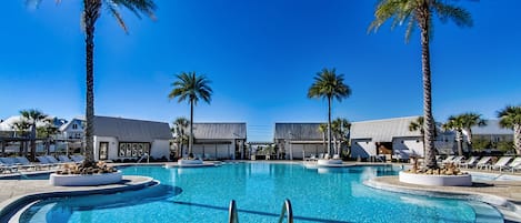 Outdoor pool, a heated pool