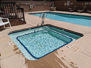 A heated pool - Spacious In-Town Condo | Pool | Hot Tub (Durango)