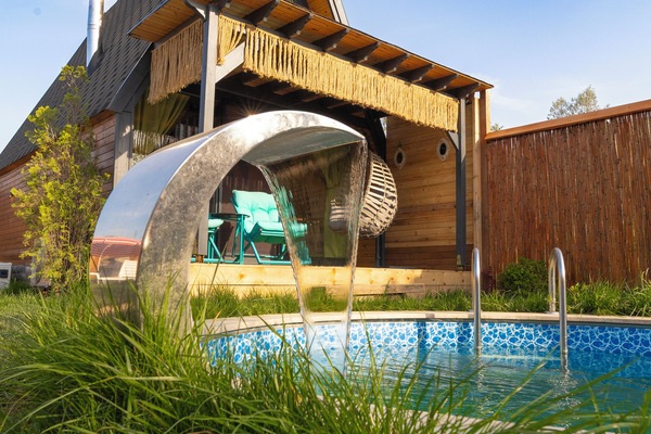 Bungalow, eigener Pool, Bergblick