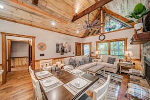 Smart TV, fireplace, video games, books